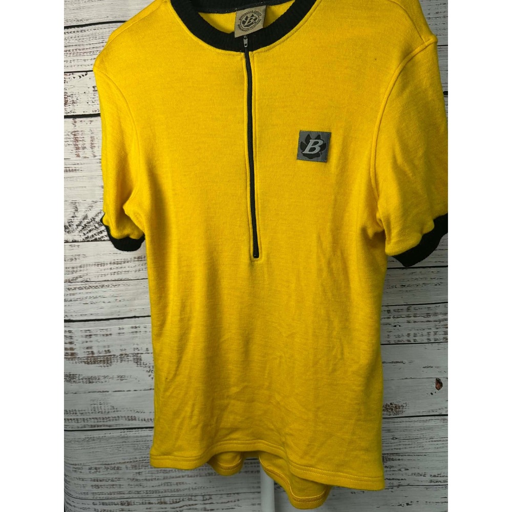 Bontrager Cycles Yellow Cycling Jersey Short Sleeve Zip Front Men's